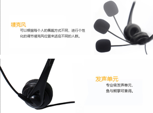 Bonne qualité centre d'appels professionnel bureau casque filaire IPX3 étanche 18-20dB réduction du bruit externe indétachable - Product Image 2