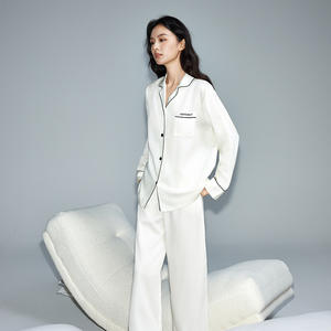 Pijamas de Alta Gama para Mujer, Ropa de Dormir Súper Suave y Lisa, Cuello en V Clásico, Conjunto de Pijamas de Tencel Modal para Mujer, Regalo para el Hogar - Product Image 5