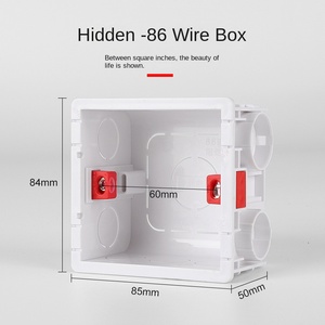 Delefu White Wall Mounting <b>Light</b> <b>Switch</b> Box,118 <b>Switch</b> Mounting Box Back Cassette,PC Flame Retardant Material Dark Box,Back Box - Product Image 2