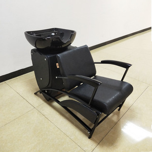 <b>Black</b> Salon Furniture Set Beauty Salon <b>Shampoo</b> Bed Chair Basin <b>Shampoo</b> Bowls Sink and Chairs <b>Black</b> <b>Shampoo</b> Chair - Product Image 6