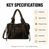 Sac bandoulière messager grande capacité pour femme, style vintage rétro européen-américain, en toile délavée, multi-poches, avec fermeture éclair, idéal pour l'été et la moto