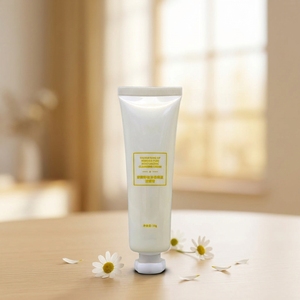 Tube en plastique compressible beige personnalisé pour cosmétiques, D30mm, tubes pour crème nettoyante - Product Image 1