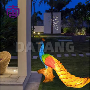 Lámpara LED 3D de pavo real personalizada, grande, impermeable IP65, con diseño de resina y fibra de vidrio, para jardín, para el festival Diwali al aire libre. - Product Image 3