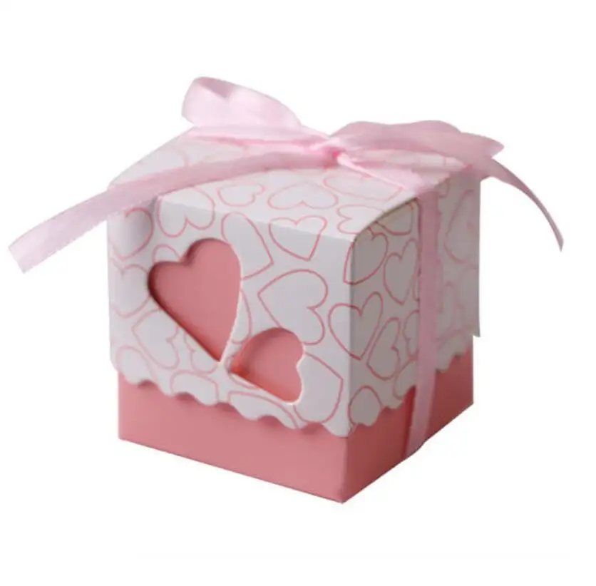 Love heart Cardboard Wedding Candy Gift Box Paper Candy Box