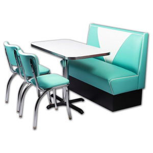 Juego <span class=keywords><strong>de</strong></span> Sillas y Bancos para Comedor Estilo Retro Americano <span class=keywords><strong>de</strong></span> Mediados <span class=keywords><strong>de</strong></span> Siglo, <span class=keywords><strong>Muebles</strong></span> <span class=keywords><strong>de</strong></span> Comedor Ecológicos y Duraderos para Restaurantes Comerciales - Product Image 2