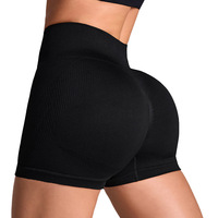 Shorts de yoga sans couture en polyamide, couleur unie, effet push-up, pour le cyclisme, le sport et le fitness, sans lignes gênantes