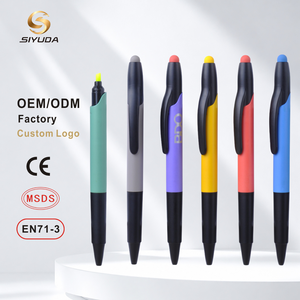 ปากกาลูกลื่นแบบสองหัว 3 in 1 แบบสัมผัสหน้าจอได้ พร้อมปากกา<span class=keywords><strong>ไฮ</strong></span><span class=keywords><strong>ไล</strong></span><span class=keywords><strong>ท์</strong></span>หลาก<span class=keywords><strong>สี</strong></span>แบบหมุนได้สำหรับหน้าจอสัมผัส - Product Image 1