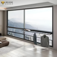 Ventanas Corredizas de Aluminio Personalizadas, Ventanas de Vidrio Insonorizadas de Doble Acristalamiento, Ventanas Corredizas Resistentes a Impactos de Huracanes para Casas