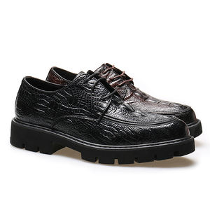 Chaussures habillées haut de gamme personnalisées pour hommes, style alligator, à boucles, à enfiler, à brides moine, motifs variés, pour affaires - Grande Vente - Product Image 1