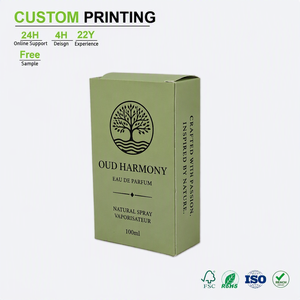 Boîtes <span class=keywords><strong>de</strong></span> <span class=keywords><strong>parfum</strong></span> vert olive imprimées sur mesure, motif arbre et art linéaire, vente en gros, cartons pour <span class=keywords><strong>Eau</strong></span> <span class=keywords><strong>de</strong></span> <span class=keywords><strong>Parfum</strong></span> 100ml pour la vente au détail <span class=keywords><strong>de</strong></span> parfums <span class=keywords><strong>de</strong></span> luxe - Product Image 1