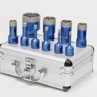 Kit d'ouverture de trous pour carrelage à brasage sous vide avec filetage M14 pour perceuse à noyau diamanté pour porcelaine