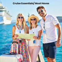 Ensemble d'étiquettes de bagages rétractables pratiques pour bateaux de croisière avec crochets magnétiques, porte-badge d'identification étanche – Essentiels pour les croisières