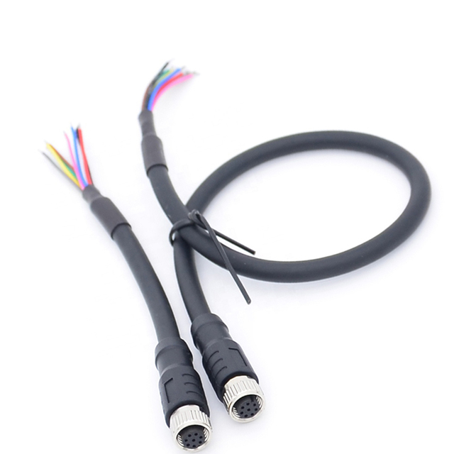 M8 Molded Cable Straight Male Female IP67 Waterproof Connector Shielded Cable Leads Cordset