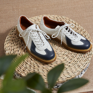 Chaussures de marche décontractées pour hommes en cuir véritable haut de gamme, grandes tailles, tendance et élégantes pour le quotidien - Product Image 3