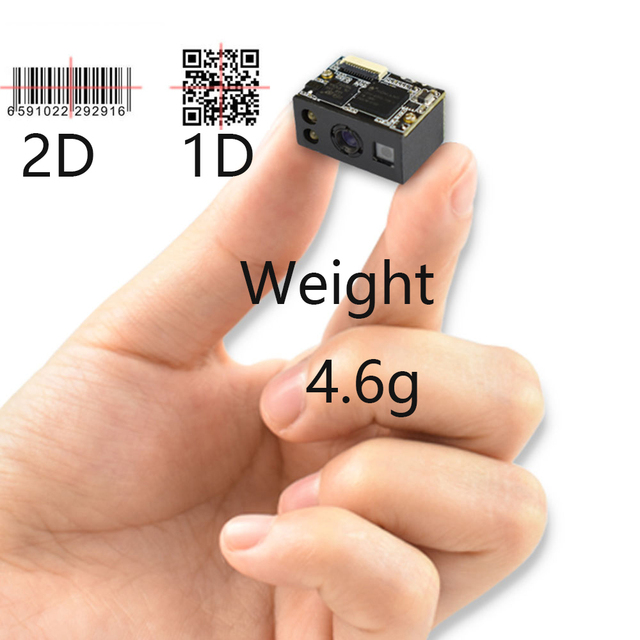 High Quality Fast Scanner Module 2D 1D General QR Barcode Reader Scanner Module Mini Weight 4.6g Red LED Usb,ttl232 3.3VDC
