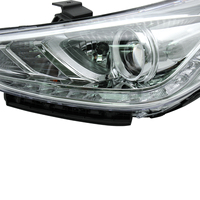 Phare LED 12V de haute qualité pour Hyundai ACCENT 2018-2022, lentilles noires et jaunes, installation facile, matériau ABS+verre