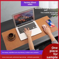 Tapis de table extra-long en PU avec chargement sans fil 15W, modèle WD56-6, étanche, impression de logo, pour le commerce extérieur (Chine)