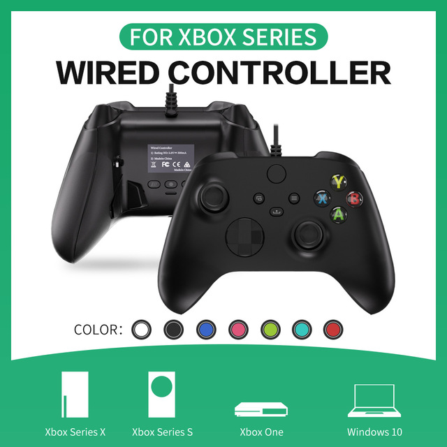 Multicolor Wired Gaming Controller for Xbox Series X/S with Macro-Defined Button and Vibration Motor Gamepad for Xbox One