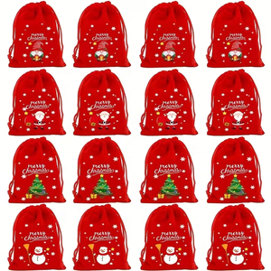 Hot Sale Christmas <b>Red</b> Drawstring <b>Gift</b> <b>Bag</b> Apple Candy Cookie Packaging <b>Bag</b> Christmas Decorations - Product Image 3