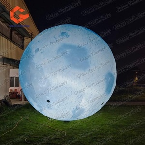 บอลลูนเป่าลมขนาดใหญ่รูปโลก ดวงจันทร์ และดาวเคราะห์ พร้อมไฟ LED - Product Image 5