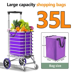 Shopping Cart-Swivel Front Wheels Portable And Collapsible Design Ideal For Grocery Laundry And Shopping 88 Lbs Weight Capacity