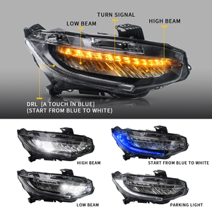 โรงงานวีแลนด์ ขายส่งไฟหน้า LED คุณภาพสูง สีขาว ไฟเลี้ยวแบบไล่ระดับ สำหรับรถยนต์ปี 2016 ขึ้นไป รุ่นใหม่ 12V ขายส่งจากโรงงาน - Product Image 5