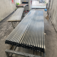 Profil de joint de transition ignifuge anodisé pour revêtement de sol stratifié avec insert en caoutchouc EPDM pour revendeur de carrelage/sol