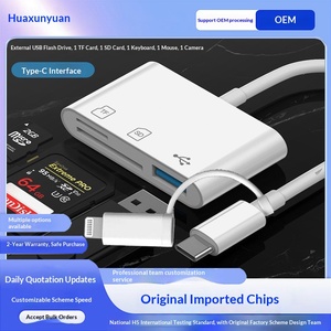 เครื่องอ่านการ์ด <span class=keywords><strong>OTG</strong></span> แบบ3-in-1เครื่องอ่านการ์ดความจำแบบ3.0 USB Type-C USB-A SD TF สำหรับโทรศัพท์ไอโฟนหัวเว่ยแอนดรอยด์ - Product Image 5