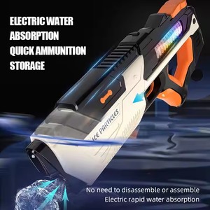 Pistolet à eau électrique en plastique grande capacité avec lumières colorées, absorption automatique de l'eau, jeux de plein air, jouets pour enfants - Product Image 4