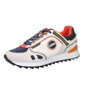 Baskets Colmar Travis Sport Division pour homme, blanches et bleues, talon de 3 cm, toile, amorties, à lacets, tendance - Product Image 4