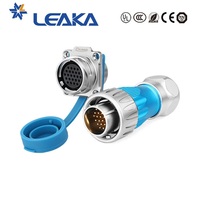 Harga Pabrik Cnlinko DH24 Konektor Listrik Bundar Logam Tahan Air IP67 24Pin Kabel Listrik Las Steker Jantan Soket Betina