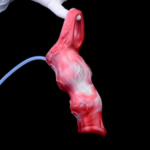 Funda de silicona NNSX extendida y engrosada para pene, hueca, anticaída, con nudo de perro, juguete sexual para adultos - Product Image 4
