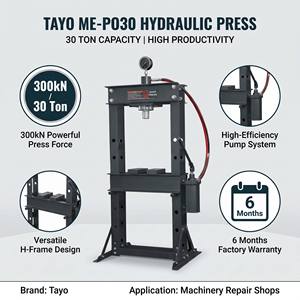 Presse hydraulique à cadre en H TAYO P22.15, machine industrielle à haute rigidité avec manomètre et système de pompage - Product Image 2