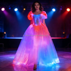 black light party dress Rave Light Up Evening Party Dress – LUMISONATA main image 1