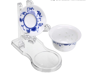 Hiện đại bán buôn tùy chỉnh rõ ràng Acrylic tách trà hiển thị đứng để hiển thị và lưu trữ - Product Image 2