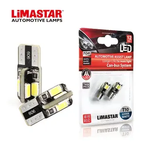 Limastar-bombilla Led para coche, T10, Canbus, 8SMD