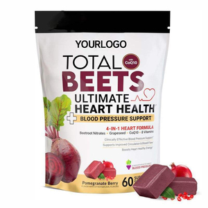 Fornitura di fabbrica Private Label barbabietola Gummies estratto di semi d'uva vitamine sostenere la salute cardiovascolare integratori alimentari - Product Image 1