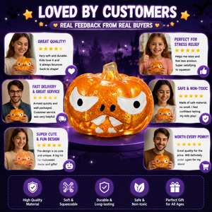 Juguete antiestrés creativo de descompresión con purpurina, de TPR, con forma de animales de caramelo de malta y calabaza de Halloween, novedoso y blando, para el mercado internacional. - Product Image 5