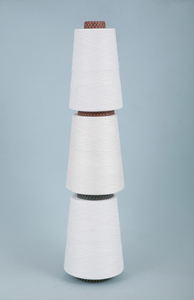 Hot bán 100Polyester 50/1 Vòng Spun nguyên Trắng Sợi cho dệt kim và dệt - Product Image 4