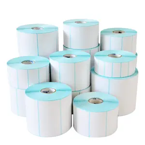 Factory Wholesale Three-Proof Thermal Paper Qr Code Barcode Printing Sticker Packaging Label Self-Adhesive Thermal Label Paper