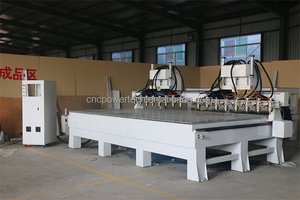 Most Popular Used 4 Axis CNC Router Milling Machine with Multi Heads Spindles PLC Controlled RichAuto/Syntec Systems