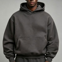 Maßgefertigter Blanko 350-400gsm Umweltfreundlicher 100% Baumwoll-Hoodie für Herren Siebdruck Regular Unisex Streetwear French Terry