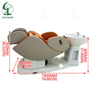 Chaise électrique de shampooing de massage de lit de station thermale de tête de salon de coiffure de Jincheng avec la circulation de l'eau