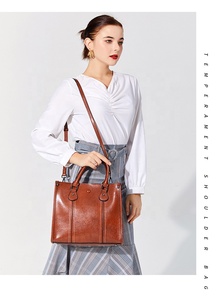 3 in 1 여성 가죽 핸드백 여성용 토트 핸드 숄더백 여성용 가방 - Product Image 4