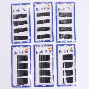 Siyah basit bobby pin gelin kristal kaplamalı mektubu takı toptan saç tokası - Product Image 4
