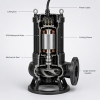 Pompe submersible électrique pour eaux usées 22KW 20CBM 90M de hauteur de refoulement 2 pouces en fonte anticorrosion pour drainage minier CE CQC ISO9001