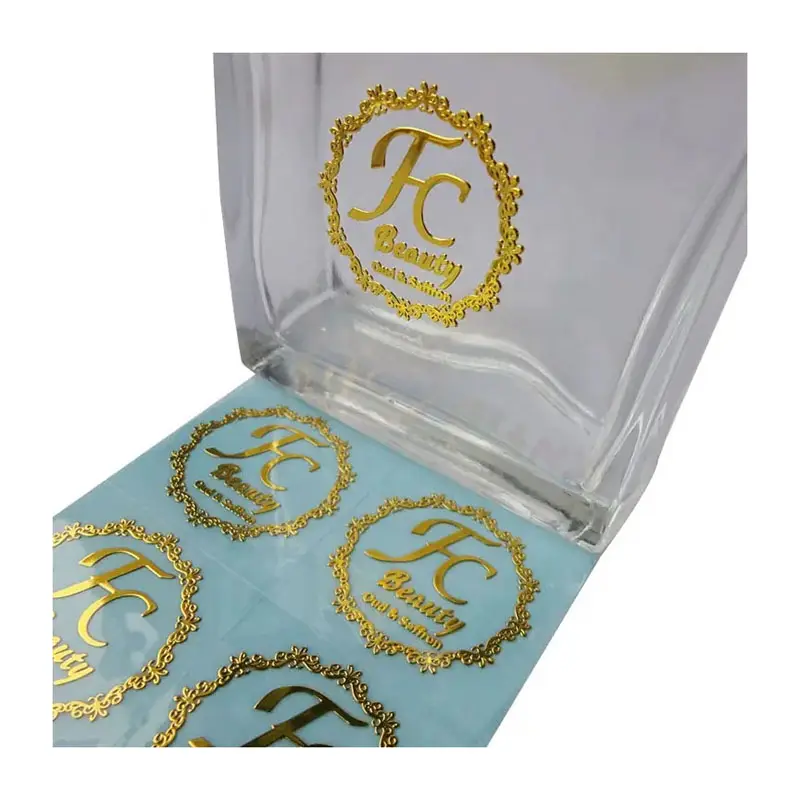 Calcomanía 3D chapada en plata metálica, logotipo de marca de oro brillante, etiqueta de níquel electroformado, pegatina de transferencia de metal para botellas de perfume