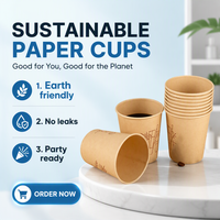 Gobelets à café jetables personnalisables en PLA biodégradable de 12 oz, en papier kraft, à paroi simple, avec gaufrage et estampage, pour nouilles individuelles en PE