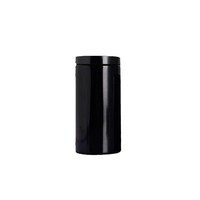 Pot en verre cristal noir et violet anti-odeur avec couvercles personnalisables pour le stockage de suppléments et de fleurs, finition brillante/mate avec impression UV