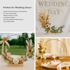 Aros de Hierro Hechos a Mano Personalizados de 8/10/12/14/16/18/20/22/24 Pulgadas para Centros de Mesa, Decoraciones de Mesa, Manualidades y Coronas Florales - Product Image 3